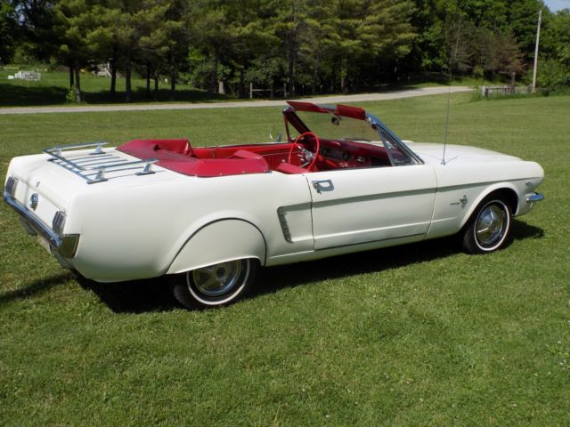 1964 White Ford Mustang Convertible
