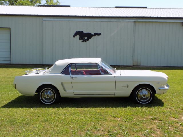 1964 White Ford Mustang Convertible