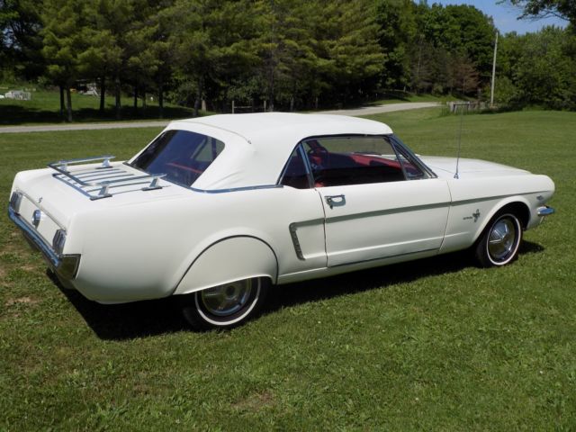 1964 White Ford Mustang Convertible