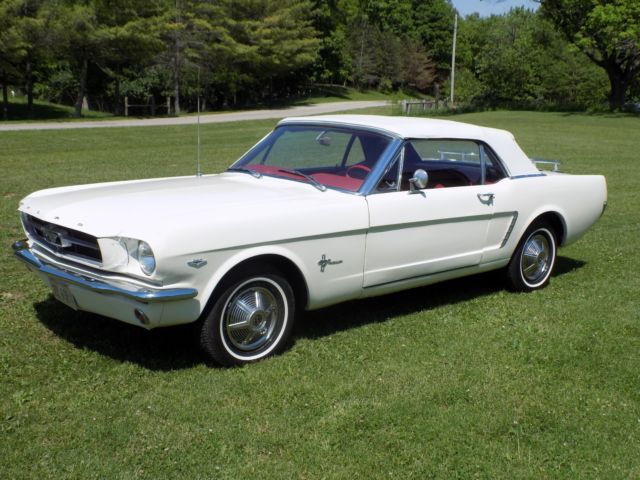 1964 White Ford Mustang Convertible