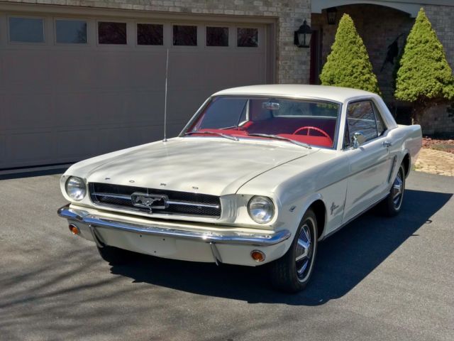 1964 White Ford Mustang