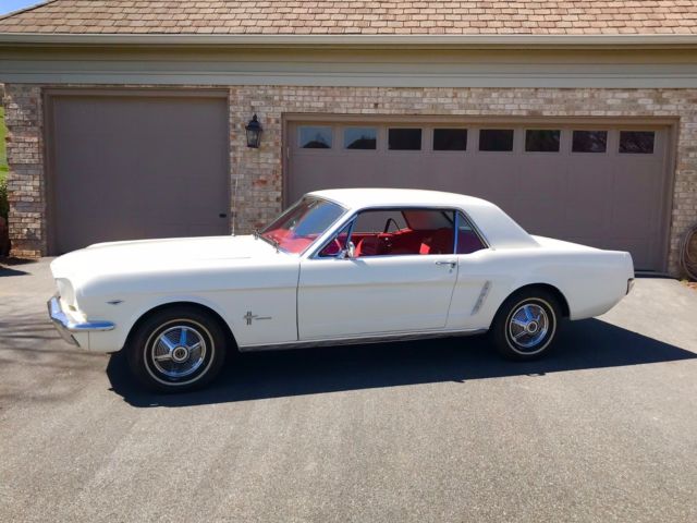 1964 White Ford Mustang
