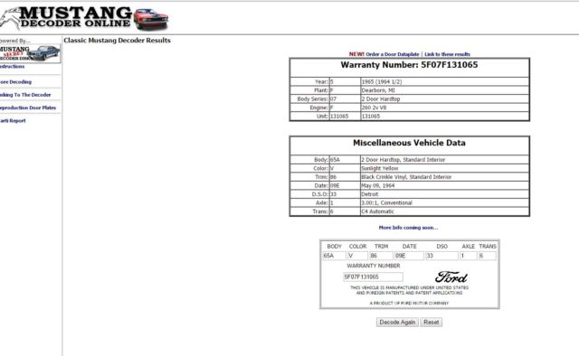 1964 Red Ford Mustang Coupe