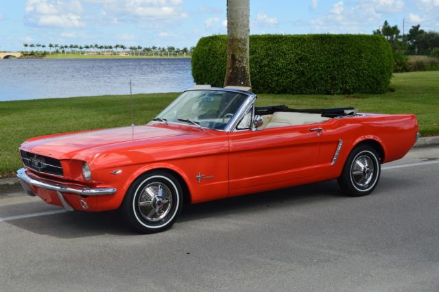 1965 Poppy Red Ford Mustang Convertible