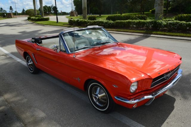 1965 Poppy Red Ford Mustang Convertible