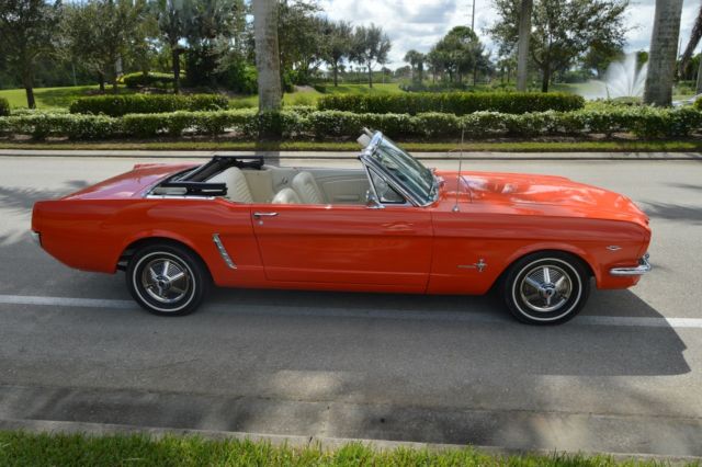 1965 Poppy Red Ford Mustang Convertible