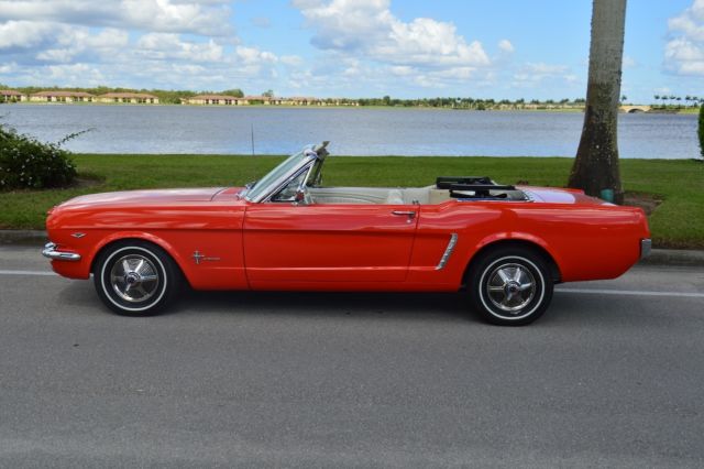1965 Poppy Red Ford Mustang Convertible