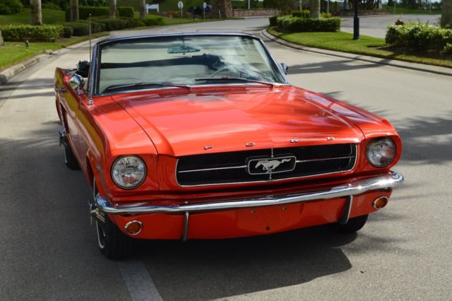 1965 Poppy Red Ford Mustang Convertible