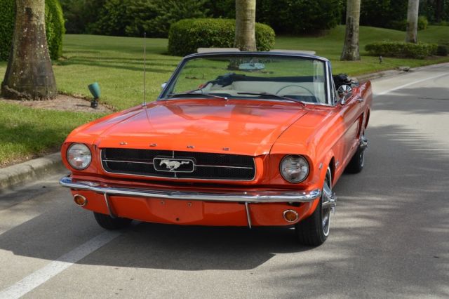 1965 Poppy Red Ford Mustang Convertible