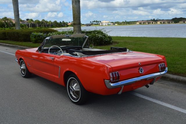 1965 Poppy Red Ford Mustang Convertible