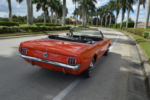 1965 Poppy Red Ford Mustang Convertible