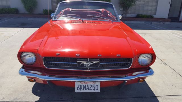 1964 Red Ford Mustang Convertible