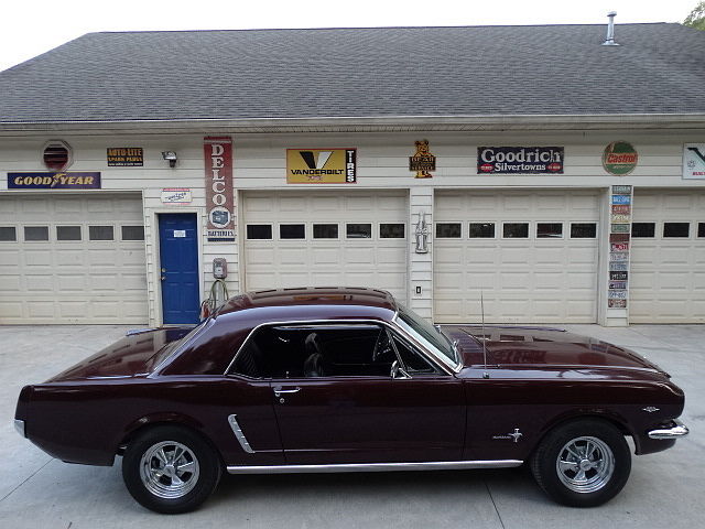 1965 Burgundy Ford Mustang Coupe