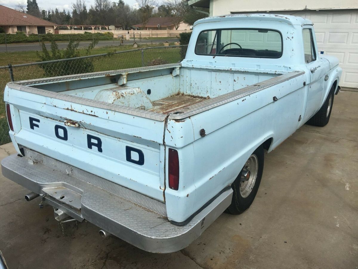 1966 Blue Ford F-100 Standard Cab Pickup