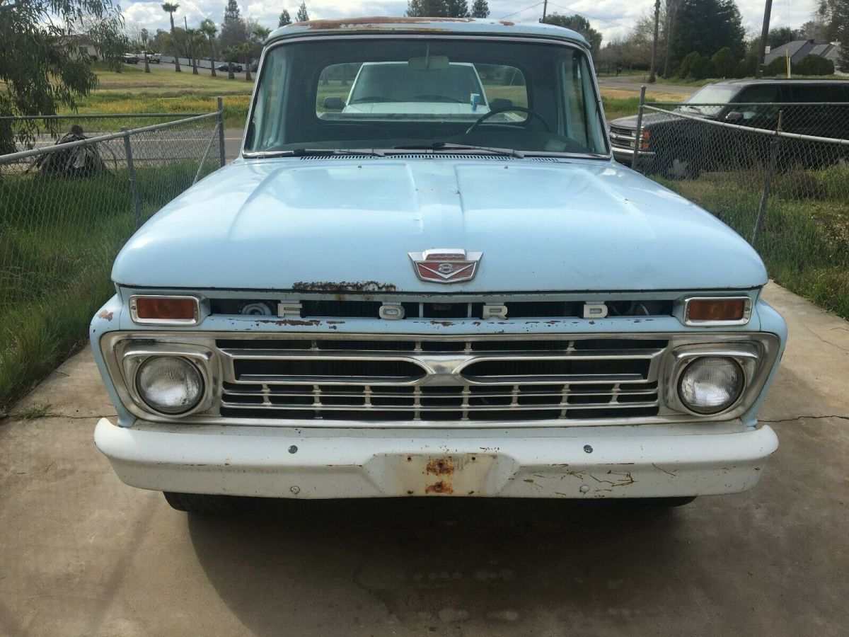 1966 Blue Ford F-100 Standard Cab Pickup