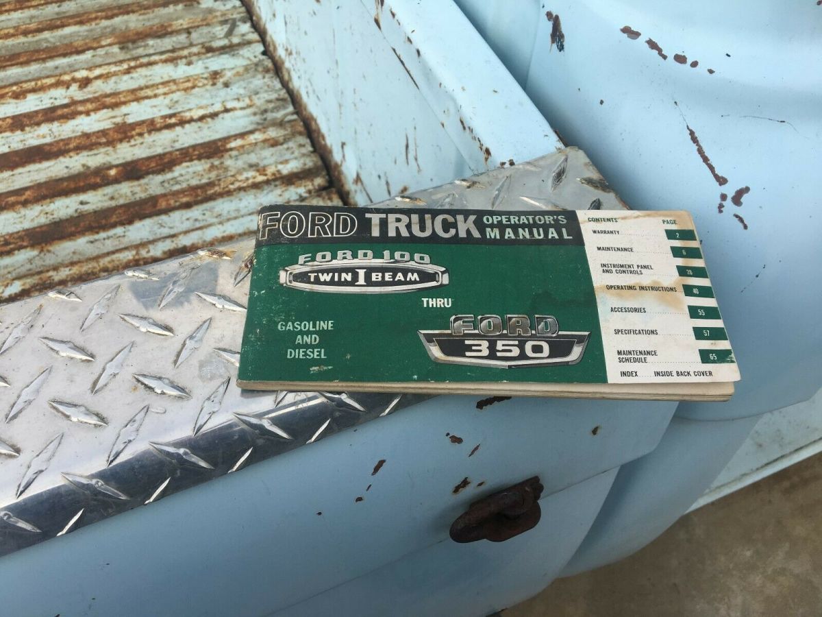 1966 Blue Ford F-100 Standard Cab Pickup