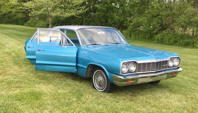 1964 Blue Chevrolet Bel Air/150/210 Sedan