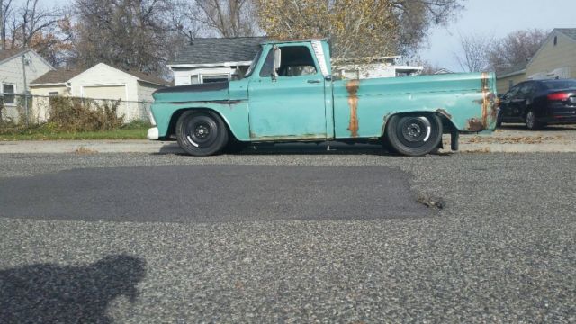 1964 green patina Chevrolet C-10 Standard Cab Pickup