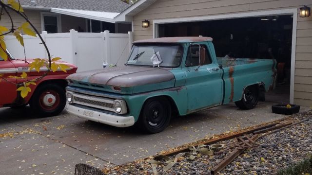 1964 green patina Chevrolet C-10 Standard Cab Pickup