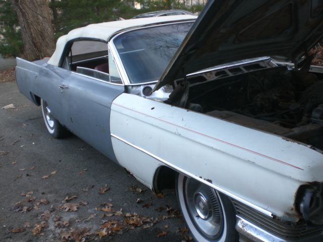 1964 Silver Cadillac DeVille Convertible