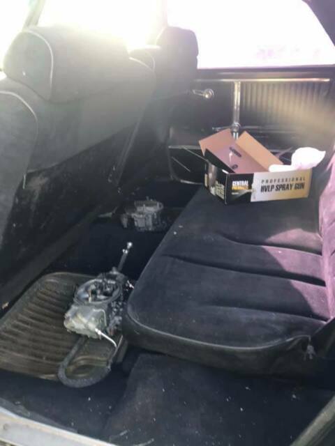 1964 blue/white Chevrolet Chevelle sedan