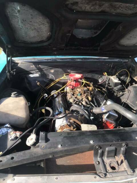 1964 blue/white Chevrolet Chevelle sedan