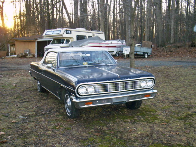 1964 Blue Chevrolet Chevelle Convertible