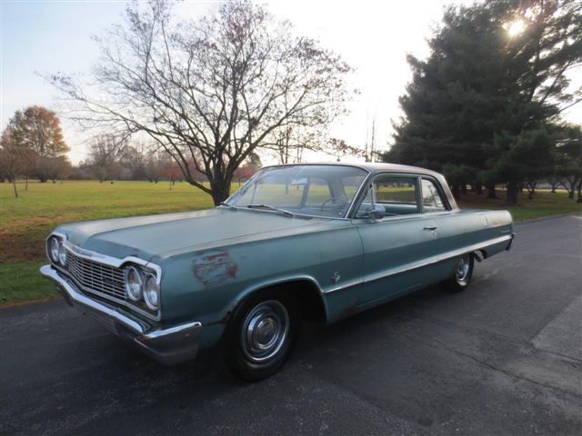 1964 Blue Chevrolet Biscayne Coupe