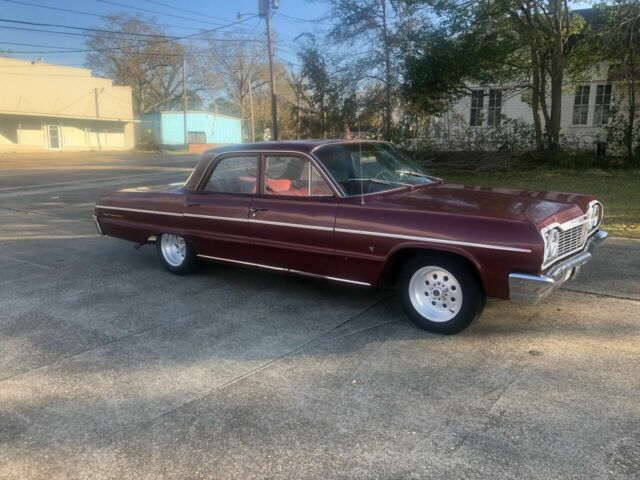 1964 Red Chevrolet Bel Air Sedan
