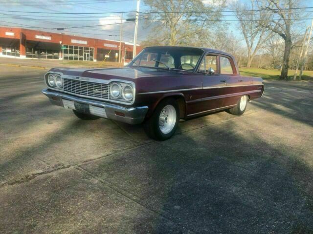 1964 Red Chevrolet Bel Air Sedan