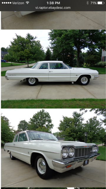 1964 White Chevrolet Impala Coupe