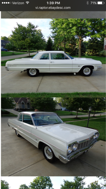 1964 White Chevrolet Impala Coupe