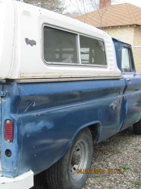 1964 Blue Chevrolet C-10 long bed pickup