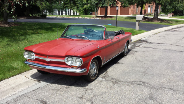1964 Red Chevrolet Corvair Convertible