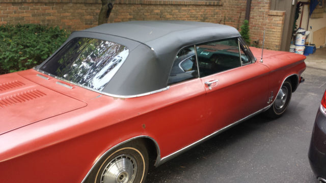 1964 Red Chevrolet Corvair Convertible