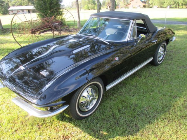 1964 Black Chevrolet Corvette Convertible