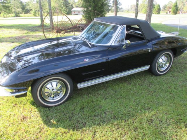 1964 Black Chevrolet Corvette Convertible
