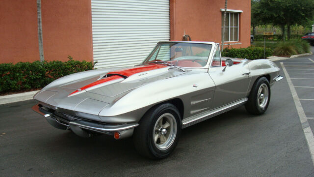 1964 Silver Chevrolet Corvette Convertible