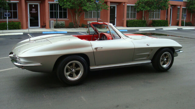 1964 Silver Chevrolet Corvette Convertible