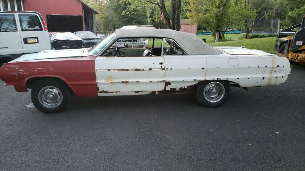 1964 White Chevrolet Impala --convertible