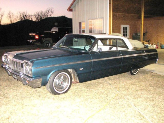 1964 Blue with White Tip Chevrolet Impala Coupe