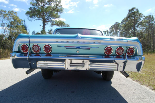 1964 aqua Chevrolet Impala coupe
