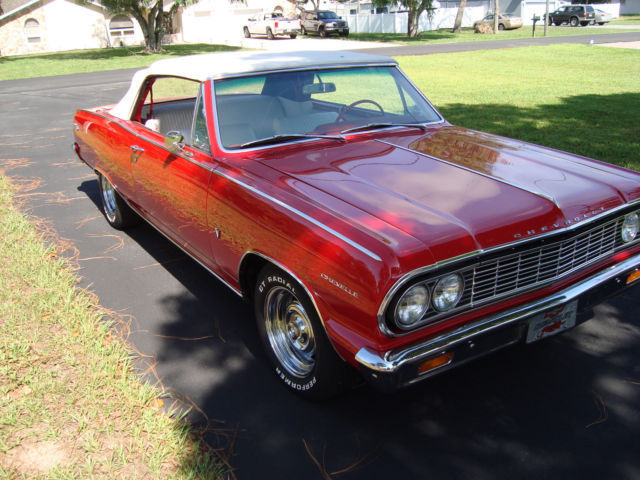 1964 Red Chevrolet Malibu Convertible