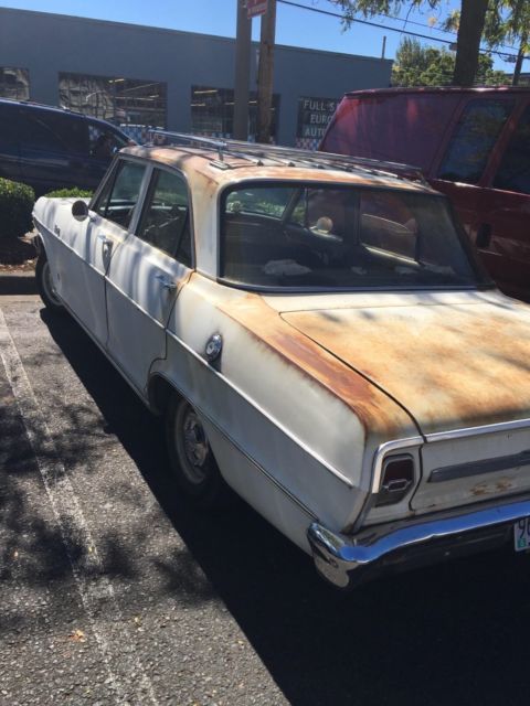 1964 White Chevrolet Nova Sedan
