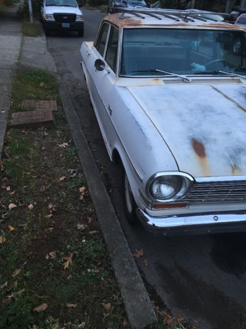 1964 White Chevrolet Nova Sedan