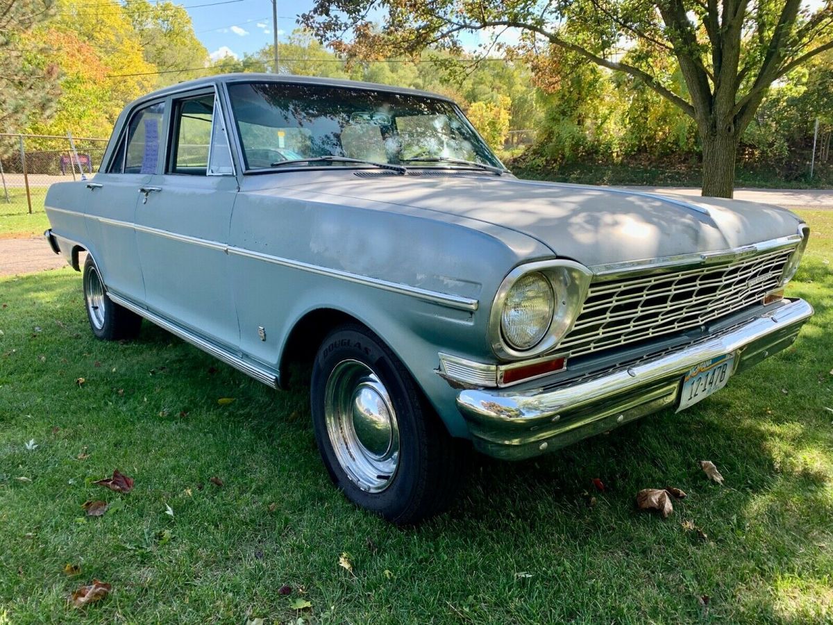 1964 Blue Chevrolet Nova Sedan
