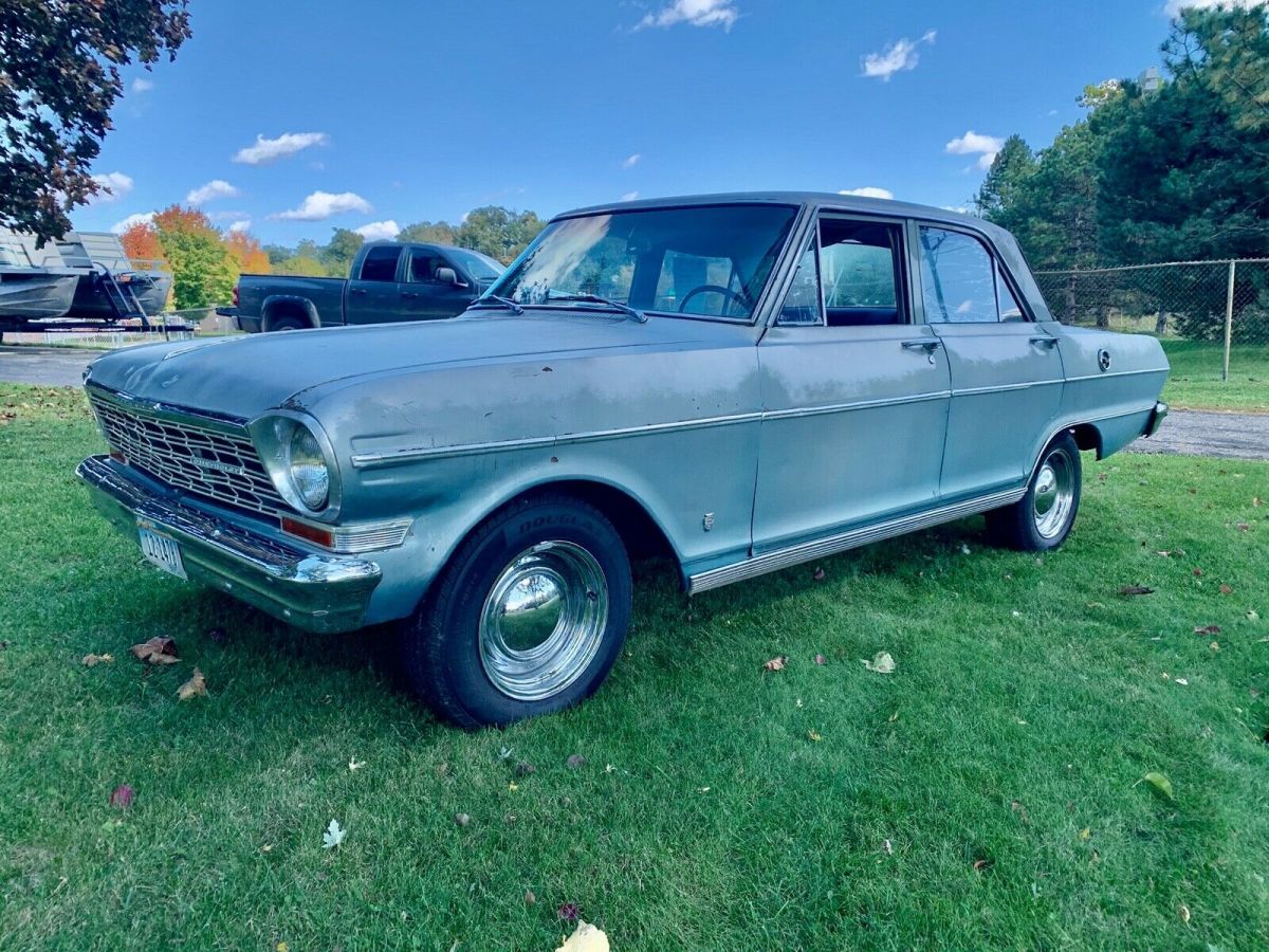 1964 Blue Chevrolet Nova Sedan