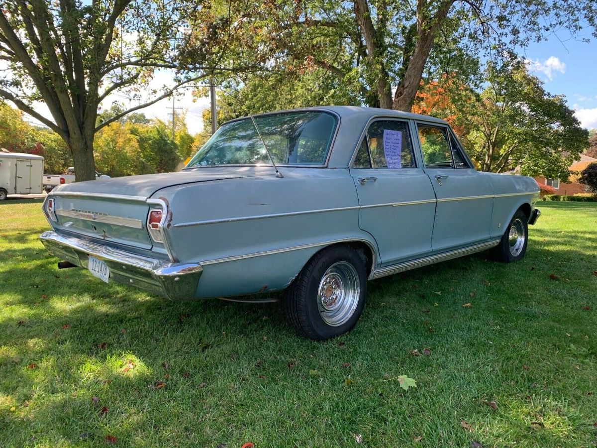 1964 Blue Chevrolet Nova Sedan