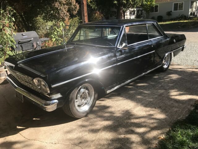 1964 Black Chevrolet Nova 2 door. Hard top