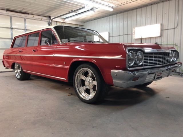 1964 Red Chevrolet Bel Air/150/210 Wagon